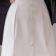 Chu Shen Long Skirt Women's 2021 Summer High Waist Slim Fairy Skirt Fashion Design Button Hip Skirt SWQZ203435 Apricot M