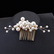 Qianbaolai Bridal Headdress Handmade Diy Headdress European and American Wedding Dress Set Imitation Pearl Hair Comb Wedding Wedding Accessories 2# Hair Accessories Set + Ear Pin