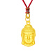 Buddha head pendant in the middle, solid silver necklace for men and women, gold-wrapped silver Tathagata Buddha statue, eternal peace for couples, small Buddha head pendant (red rope necklace), gold about 0.3g