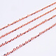 Jinshitong Russian 585 purple gold necklace 14K color gold rose gold flash O-shaped chain for women 45cm thick 1.1mm