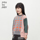 jnby by JNBY[江南布衣童装]冬毛衫套头长袖色系拼接保暖舒适女童1NB313670 690杂粉 160 cm