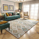 Zhonghong European and American carpet living room bedroom bedside coffee table American plaid personalized weaving machine washable home large area light luxury modern plaid 240*330CM