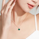 Ji Sifan light luxury necklace women's four-leaf clover rose gold jewelry Valentine's Day anniversary birthday gift for girlfriend and wife rose gold peacock green four-leaf clover necklace