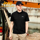 Jeep Schnelltrocknen Polo-Shirt Herren upf40+ Sonnenschutz kurzärmelig T-Shirt Herren Outdoor Revers Schnelltrocknungskleidung 9905 Marke Black 2xl