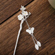 Crystal Plum Blossom Hairpin, New Chinese Style Ancient Style Hairpin, Women's High-end Hanfu Headwear, Step-Shaping Tassel Hairpin, Accessories, Horse Face Skirt