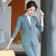 Chenfu professional blazer women's business interview formal white-collar sales suit suit manager hotel front desk work clothes gray suit + trousers XL recommended 110-120 Jin Jin equals 0.5 kg
