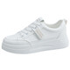 Wei Guangli, new style of small white shoes for women, sports and casual shoes for women, versatile students' street photography fashion trendy shoes, casual shoes QR03 white [size 38]
