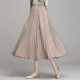 Yalu Free and Easy Mesh Skirt Women's High Waist Spring Style Reversible Slimming Gauze Skirt Mid-Length Drape A-Line Pleated Skirt Women WWY90510 Black L