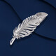 SAC high-end brand Swarovski zirconium feather brooch, high-end women's light luxury corsage for mothers, elders and wives, birthday gifts + gift boxes + handbags for girlfriends and wives