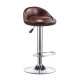 Jingju Bar Chair Home Liftable Backrest Bar Chair Rotating Front Desk Cashier Chair High Stool 109 Models Brown Bright Leather