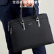AteyHoc Business Handtasche Schwarzer Männer professioneller Pendler Büro Informationen Storage Computer Bag Custom Meeting Bag Tippen Support Logo Druck 869 Schwarz (Größe: 380*290*70 mm)