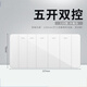 Delixi Medium Fünf-Open-Doppelkontrolle 118 CD691 White Series Wall Switch Panel-Anpassung