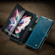 Helmseil Samsung Zfol3 Mobiltelefonhülle Volleinkleber Faltklammern Flip Leder Hülle Galaxie W22 Schutzhülle Fold3 Luxury Magnetic Card Slot Wallet Samsung Z Fold3 /W22 5G Noble Schwarz
