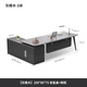 Han and Tang Shuangsheng desk boss desk simple modern president desk manager supervisor desk executive desk office furniture table and chair combination gray oak 200*80*75 boss desk + side