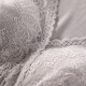 金三塔秋衣秋裤女绢丝蕾丝拼接保暖简约带罩杯内衣套1NYFAD104 雀灰9227 L