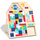 Yu Jianxiong Kinderholz Tetris Dreidimensionale große Puzzle Bausteine Spielzeug Multifunktionaler Kuchenbrett Eltern-Kind-Interaktion 2-3-6 Jahre alte Jungen und Mädchen Form Kognition Large Tetris (3in1 Building Block Version)
