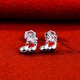 Yuan Shengfu's new PT950 fashion boutique platinum earrings, fashionable and versatile platinum earrings 2.14g