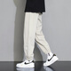 
POUM pants for men's summer thin loose ice silk American sports quick-drying tie-fitting work clothes men's pants 303 khaki L