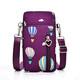 
Xitu 2025 new mobile phone bag for women crossbody neck hanger mobile phone bag portable wrist coin wallet mother running arm bag purple red balloon (large size)