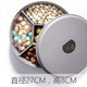 SUNCHIEF imitation porcelain dried fruit plate Chinese style candy box with lattice nut plate snack household melon seed box storage box European style simple round-5 grid-falling leaf gray