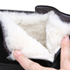 Zapatos de algodón para hombres de Xichi Winter Lana de cuero genuina más Velvet Cálido de piel caliente Zapatos de cuero de cuero es deslizante Capital de algodón alto 9855 Side Black Side 41