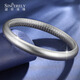 Shengshi Qiyuan platinum bracelet for women pt950 platinum bracelet semi-solid custom ancient heart sutra inheritance bracelet inner diameter 58mm weight 52-56g thick about 6mm