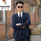 Woodpecker (TUCANO) suit men's professional formal suit interview groom groomsman wedding work casual jacket suit three-piece suit for men two-button gray jacket + vest + trousers 5XL 175-185Jin Jin equals 0.5 kg