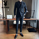 Playboy wedding suit men's high-end 2025 new business men's double-breasted casual wedding suit jacket dark green XL recommended 140Jin Jin equals within 0.5kg