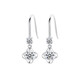 Jingzi PT950 Platinum Earrings Women's Fashion Tassel Earrings Long Earrings for Girlfriend Birthday and Valentine's Day Gift White Diamond Earrings PT950 Platinum