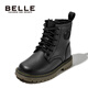 Belle Kinderschuhe Kinder Fleece Martin Stiefel Mädchen Short Stiefel Baby Lederstiefel Schwarze Prinzessin Single Boots Herbst neue Stiefel Vanille-Reis-Eingang de3891 30