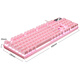 Silver Graving (Yindiao) K500 Clavier Couleur Couleur de mise à niveau Version Mechanical Feel Backlight E-Sports Office USB Clavier externe en pleine taille Pink White Light Wired