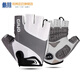 Mountain Bike Half Finger Gloves Liquid Silicone Shock Absorbing Short Finger Bike Riding Men and Women Children's Gloves Gray XL