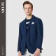 VICUTU men's comfortable wool fabric single suit business casual plaid suit jacket VBS17110310 blue 175/100C