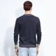 
Zhaojun men's casual plaid half-high neck pure cashmere sweater thick pullover sweater knitted sweater navy blue L