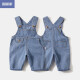 Dudujia baby overalls spring fashion baby pants fashionable children's new women's jeans spring boys' pants denim blue 90cm