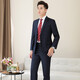 Yuanjie (door-to-door measurement) Yuanjie tailor-made navy blue men's suit casual suit slim professional suit gray jacket + pants tailor-made