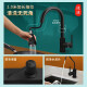 Yedeeo Italian kitchen quartz stone sink household dishwasher granite large single tank corner dishwasher basin dishwasher black [9764SY] 640*640 full set configuration