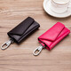 
Fashionable, simple and multi-functional car key bag for men's genuine leather, large capacity cowhide women's key bag new card bag coffee