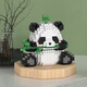 Chaolechuang Tendencia nacional Flower Panda Modelo Bloque de construcción Asamblea de niños Adultos Niños para niños Panda 3 formas de jugar 983 piezas + almohadillas auxiliares
