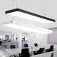 Lepptoy strip lamp office chandelier rectangular modern simple personality creative office building shopping mall engineering lighting 1.2X6.5 black neutral light 4000K