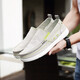 Yiken (yiken) Altes Peking-Stoffschuhe Herren ein Fuß-Leinwand Casual Schuhe atmungsaktive weiche Sohle traditionelle Stoffschuhe alte Männer Schuhe Frühling und Herbst Sommer 801 Hellgrau 41