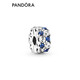 PANDORA sparkling star blue silicone clip blue 925 silver ocean fashion diy beaded birthday gift for girlfriend star blue clip one size