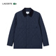 LACOSTE French crocodile men's fashionable and versatile solid color warm lapel cotton jacket | BH0689 166/Navy Blue S 48