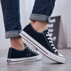 Huili Warrior canvas shoes for men and women shoes low top classic couple trendy casual white shoes for women shoes for men WXY391 black 40