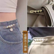 Mays Will waistband pin accessories to fix clothes multifunctional waist buckle adjustment buckle anti-exposure brooch female pin lover event anti-exposure small white beads 1