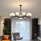 XMSJ Eye Protection Wohnzimmer Kronleuchter moderne einfache leichte Luxus Wohnzimmer Hauptlampe Italienische nordische Kristall Lampe Wohnzimmer Lampe C2 Augenschutz Licht Quelle Ra9715 Kopf-100 cm-