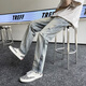 Hongtiwan Jeans Herren Sommer Ripped High Street Vibe American Hosen Trendy Herren koreanischer Stil Trendy Teenager Slim Fit Blue Ripped Style Yd728 m (80-100jin [Jin entspricht etwa 0,5 kg])
