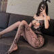 Luo Manxi sexy underwear, sexy pajamas, women's fishnet stockings, onesie, free of stripping stockings, sexy black stockings, temptation set