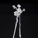 Qianbaolai S925 Silver Hairpin Girl Ancient Style Plum Blossom Tassel Hanfu Headdress Phoenix Silver Hairpin and Hairpin Chinese Valentine's Day Gift Camellia