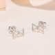 Liuguifu Jewelry Bow Earrings PT950 Platinum Earrings Earrings Earrings Women's E-commerce Special Birthday Gift 1.65g